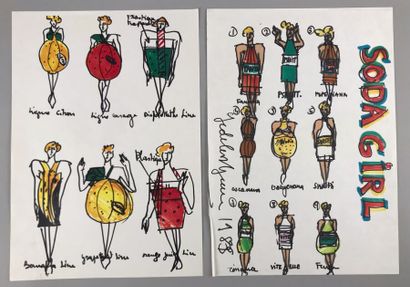 Jean-Charles de CASTELBAJAC 
Dessin aux feutres...