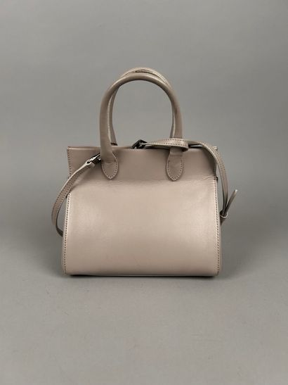 ALAIA Paris 
Small light gray leather handbag,...