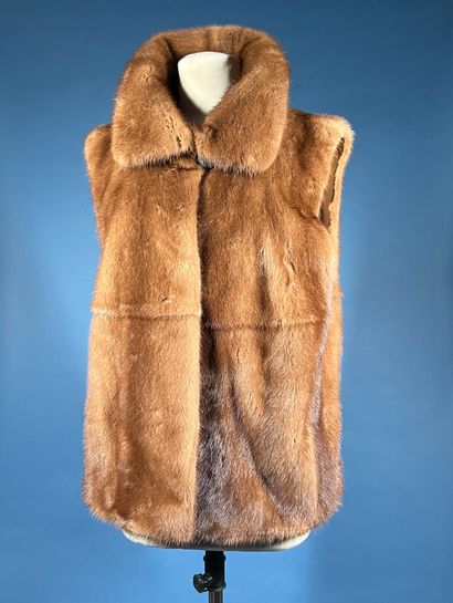 ANONYMOUS 
Pastel mink sleeveless cardigan,...