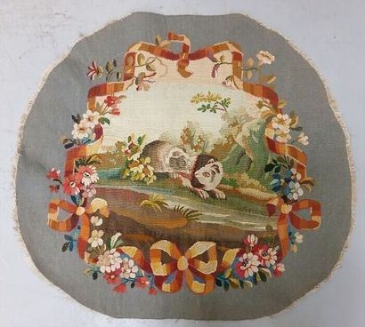 AUBUSSON, 18th century
Reunion of four tapestry...