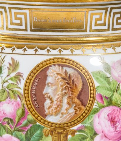SÈVRES. 
Brachard covered porcelain teapot...