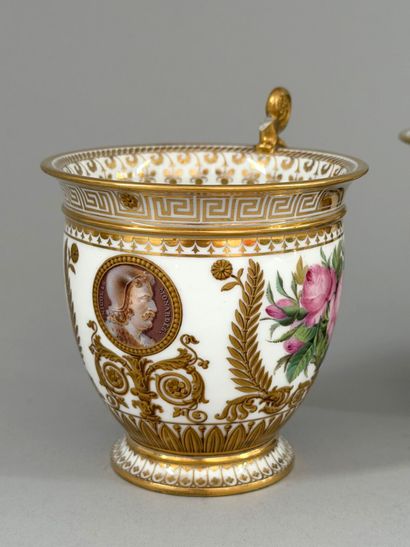 SÈVRES. 
Two A.B. in porcelain from the Éloge...
