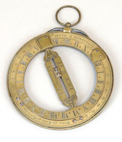 Universal brass equinoctial ring engraved...