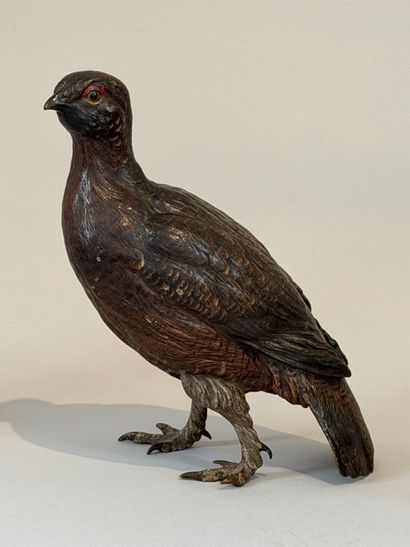 A set of six polychrome Viennese bronzes,...