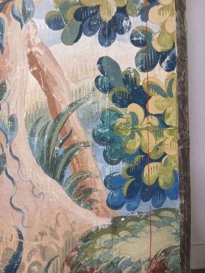 In the taste of AUBUSSON, 19th century. 
Greenery...