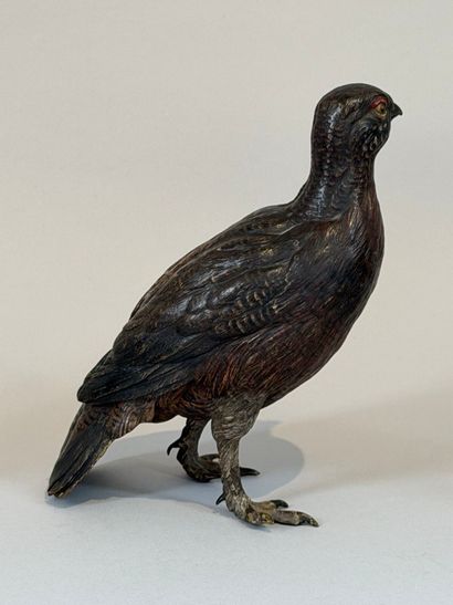 A set of six polychrome Viennese bronzes,...