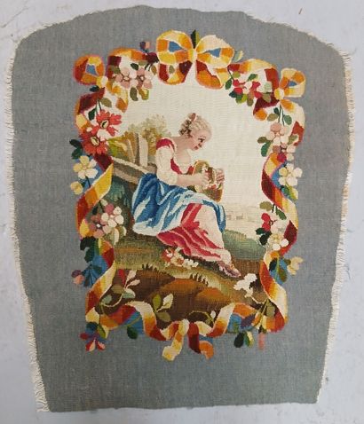 AUBUSSON, 18th century
Reunion of four tapestry...