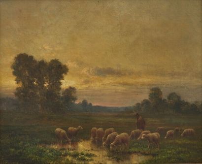 Jean-Ferdinand CHAIGNEAU (1830-1906) 
Shepherd...