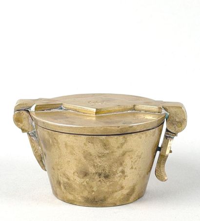 Small 500 gram bronze weight stack with nine...