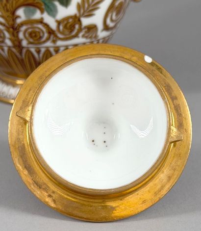 SÈVRES. 
Brachard covered porcelain teapot...