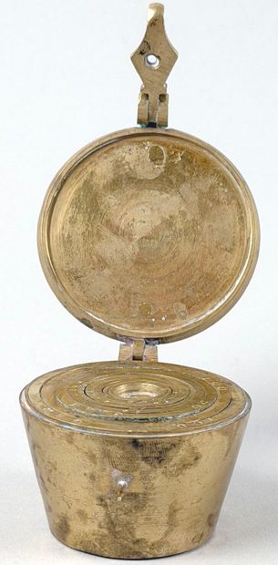 Small 500 gram bronze weight stack with nine...