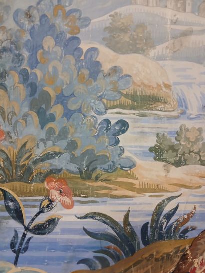 In the taste of AUBUSSON, 19th century. 
Greenery...