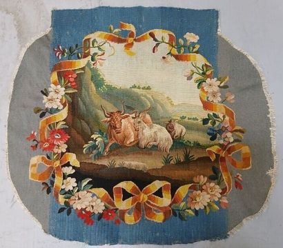 AUBUSSON, 18th century
Reunion of four tapestry...