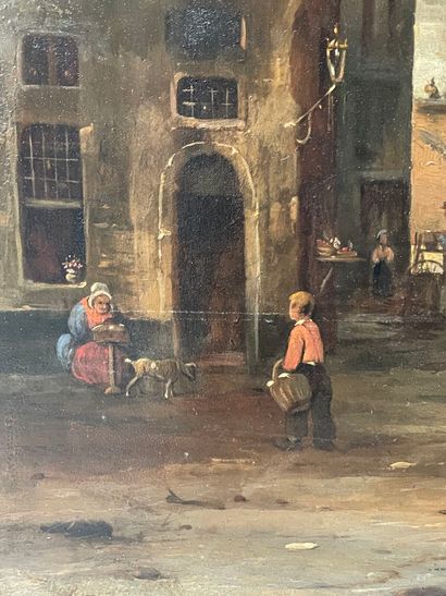 Jean-Michel RUYTEN (1813-1881). 
Market scene....