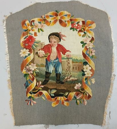 AUBUSSON, 18th century
Reunion of four tapestry...