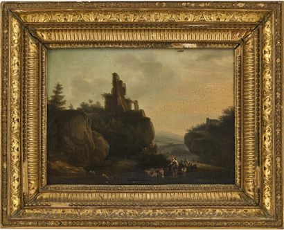 Italian school, circa 1820
Ruined landscape...