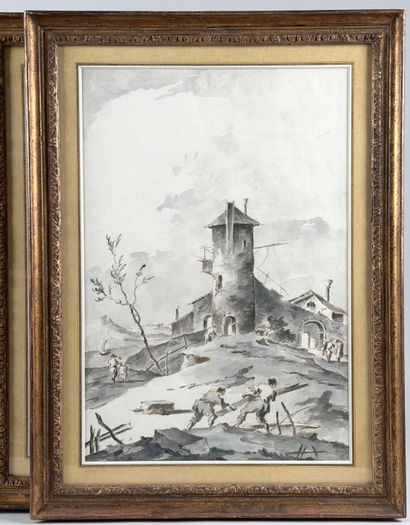 Giacomo GUARDI (Venice 1764-1835). 
Four...
