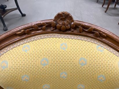 A set of four cabriolet armchairs in natural...