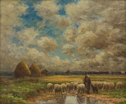 Jean-Ferdinand CHAIGNEAU (1830-1906) 
Landscape...