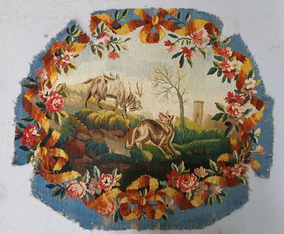 AUBUSSON, 18th century
Reunion of four tapestry...