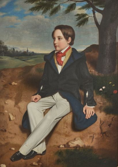 Léon VIARDOT (1805-1900). 
Portrait of a...