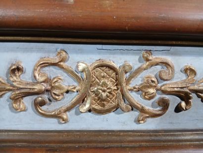 Painted and gilded wood trumeau made from...
