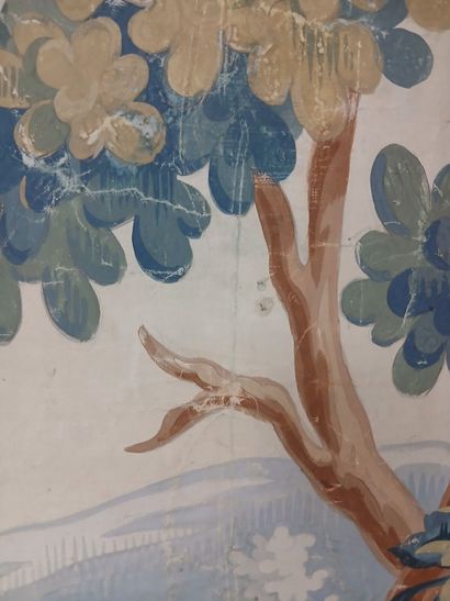 In the taste of AUBUSSON, 19th century. 
Greenery...
