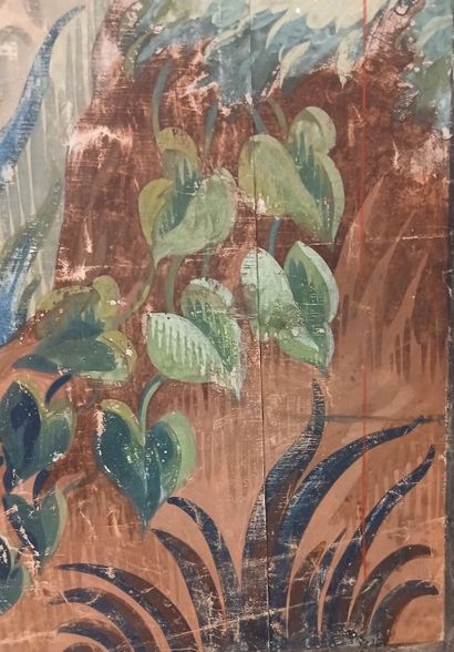 In the taste of AUBUSSON, 19th century. 
Greenery...