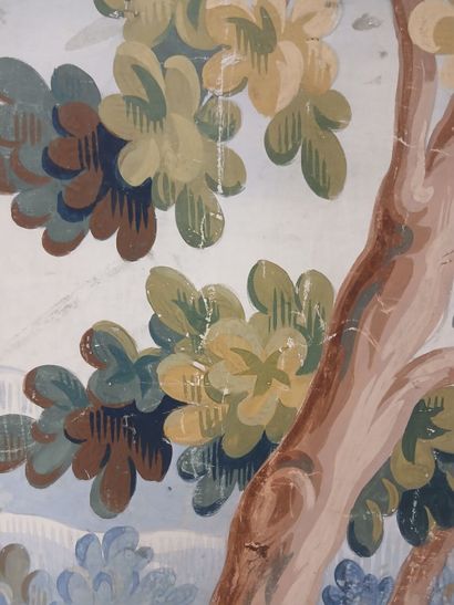 In the taste of AUBUSSON, 19th century. 
Greenery...