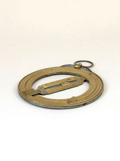 Universal brass equinoctial ring engraved...