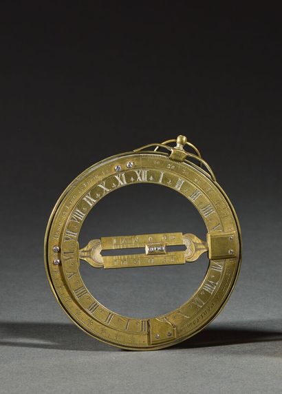 Universal brass equinoctial ring engraved...