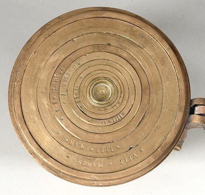 Large sixteen-mark bronze weight stack, the...