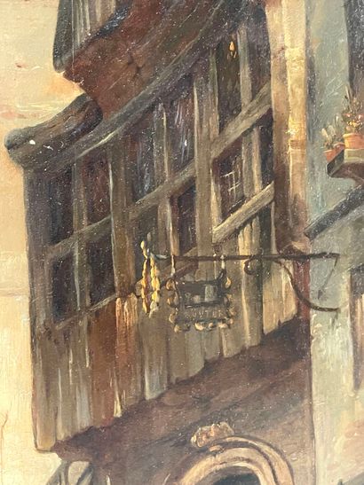 Jean-Michel RUYTEN (1813-1881). 
Market scene....