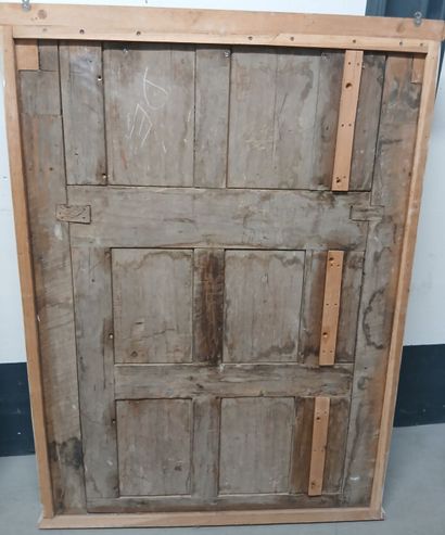 Painted and gilded wood trumeau made from...
