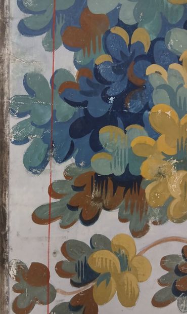 In the taste of AUBUSSON, 19th century. 
Greenery...