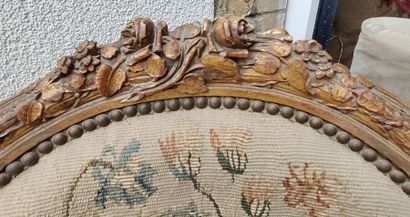 Pair of molded, carved and partially gilded...