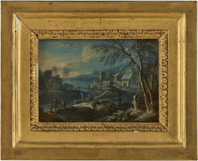 Flemish school circa 1700
Collectors of faggots,...