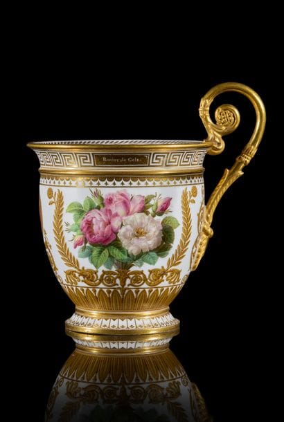 SÈVRES. 
A.B. porcelain cup from the Éloge...