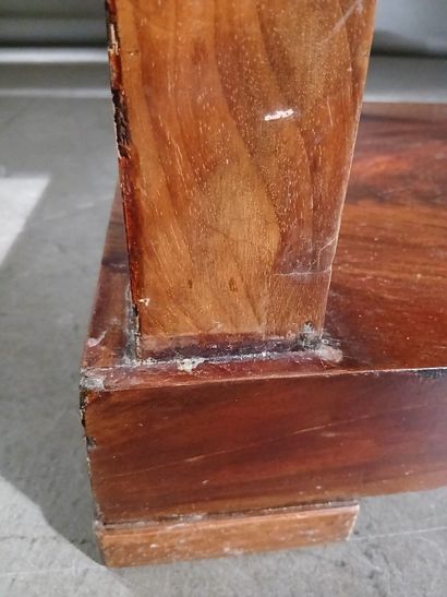 Mahogany console table, top in Belgian black...