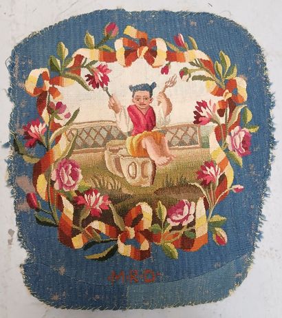 AUBUSSON, 18th century
Reunion of four tapestry...