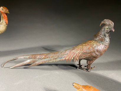 A set of six polychrome Viennese bronzes,...