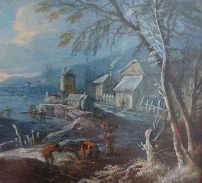 Flemish school circa 1700
Collectors of faggots,...