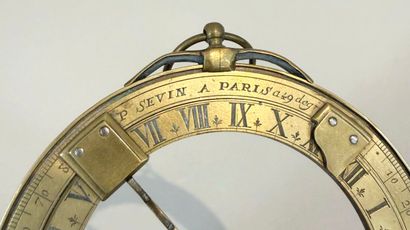 Universal brass equinoctial ring engraved...