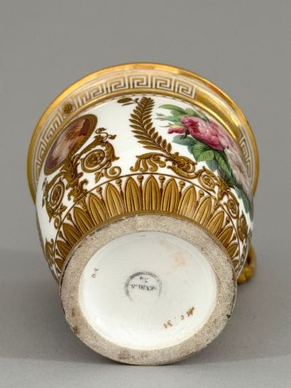 SÈVRES. 
A.B. porcelain cup from the Éloge...