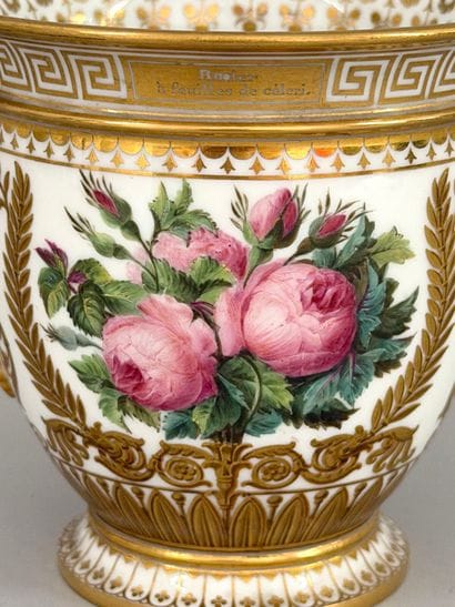 SÈVRES. 
A.B. porcelain cup from the Éloge...