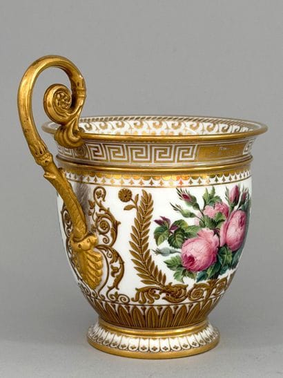 SÈVRES. 
A.B. porcelain cup from the Éloge...