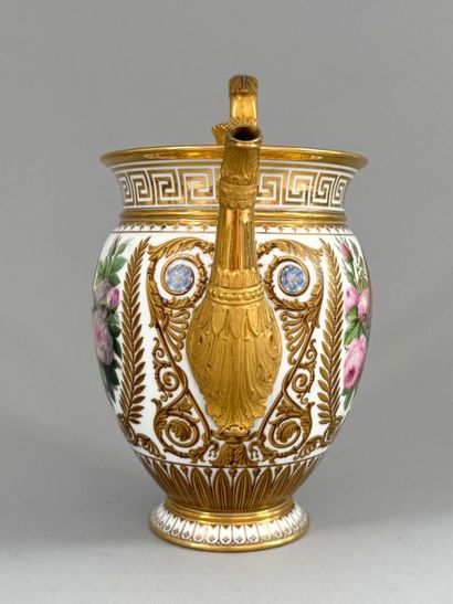 SÈVRES. 
Brachard covered porcelain teapot...
