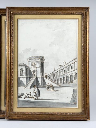 Giacomo GUARDI (Venice 1764-1835). 
Four...