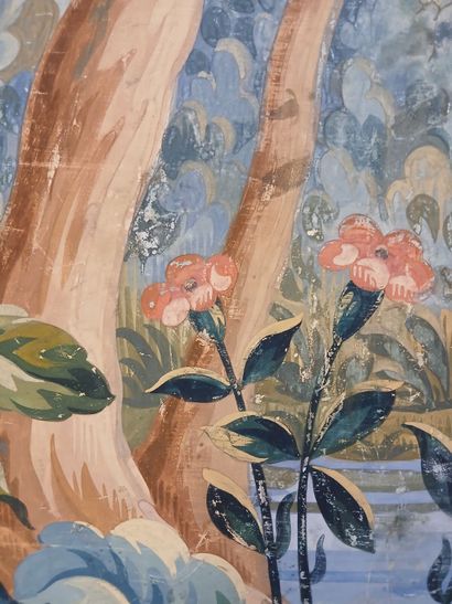 In the taste of AUBUSSON, 19th century. 
Greenery...