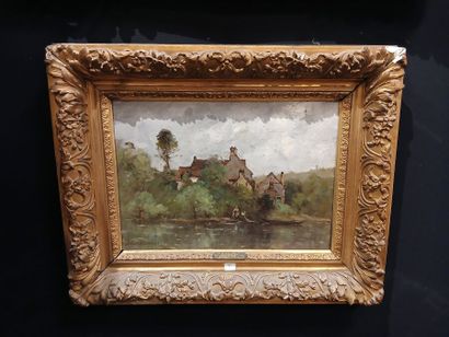 Paul-Désiré TROUILLEBERT (1829-1900). 
Washerwomen...